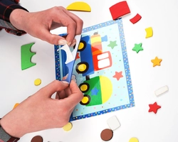 Аплікація-листівка "Потяг" Аплікація-листівка "Потяг"