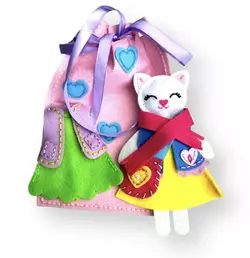 Набір зший сам іграшку + одяг та аксесуари " Котик " Набір зший сам іграшку + одяг та аксесуари " Котик "