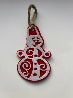 Підвіс з фетру "Сніговик" Підвіс з фетру "Сніговик"