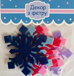 Декор з фетру "Сніжинка" Декор з фетру "Сніжинка"