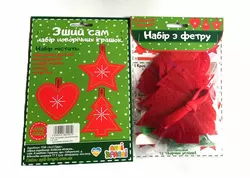 Зший сам іграшки з фетру "Новорічні", 3 шт в упаковці Зший сам іграшки з фетру "Новорічні", 3 шт в упаковці