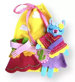 Набір зший сам іграшку + одяг та аксесуари "  Лама  " Набір зший сам іграшку + одяг та аксесуари "  Лама  "