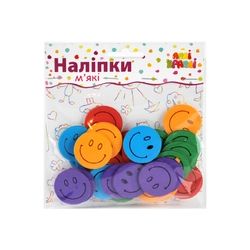 Набір наліпок "М'які" Смайлики №14 Набір наліпок "М'які" Смайлики №14