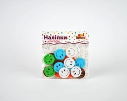 Набір наліпок "Махрові" Смайлики №3 Набір наліпок "Махрові" Смайлики №3