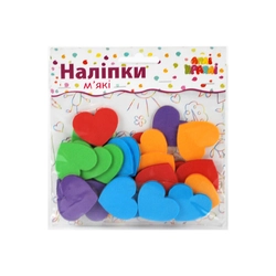 Набір наліпок "М'які" Серця №12 Набір наліпок "М'які" Серця №12
